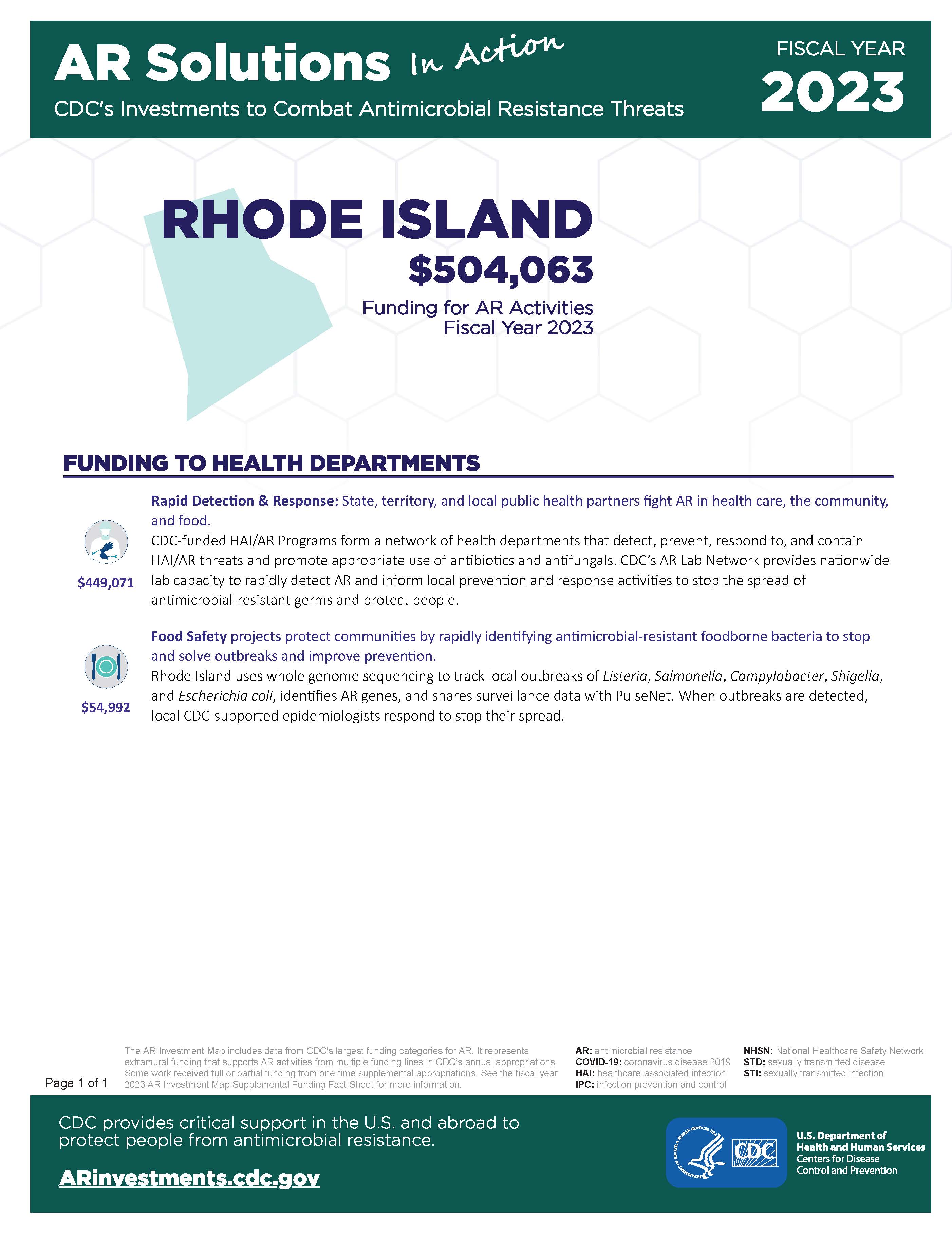 View Factsheet for Rhode Island